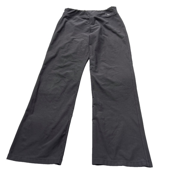 Nike Workout Pants 224172 Size M 8 - 10 Gray Yoga Running Straight Leg - Picture 1 of 6